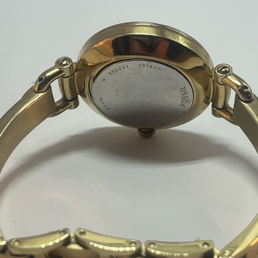 Fossil Georgia Stainless Steel ES3227 Gold Tone Watch - Picture 6 of 7
